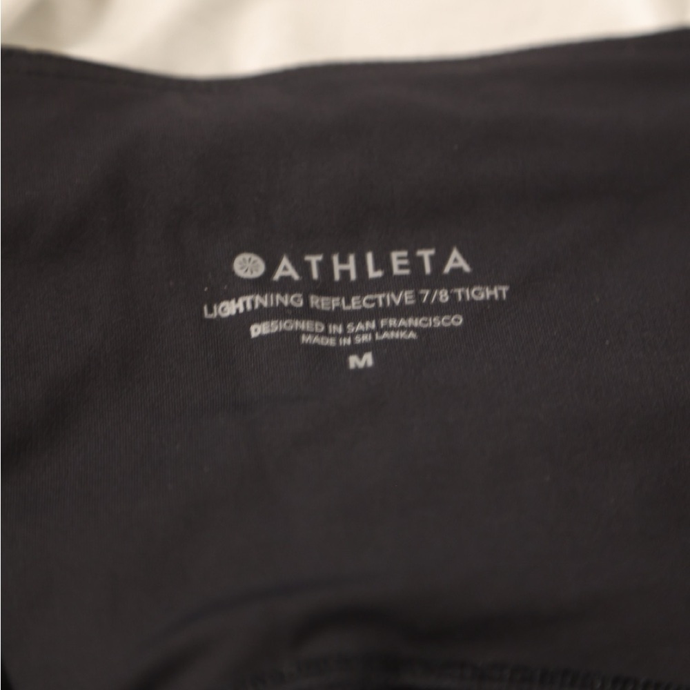 Athleta Lightning Reflective 7/8 Tight Multicolor Size M High Rise Leggings - Picture 3 of 3